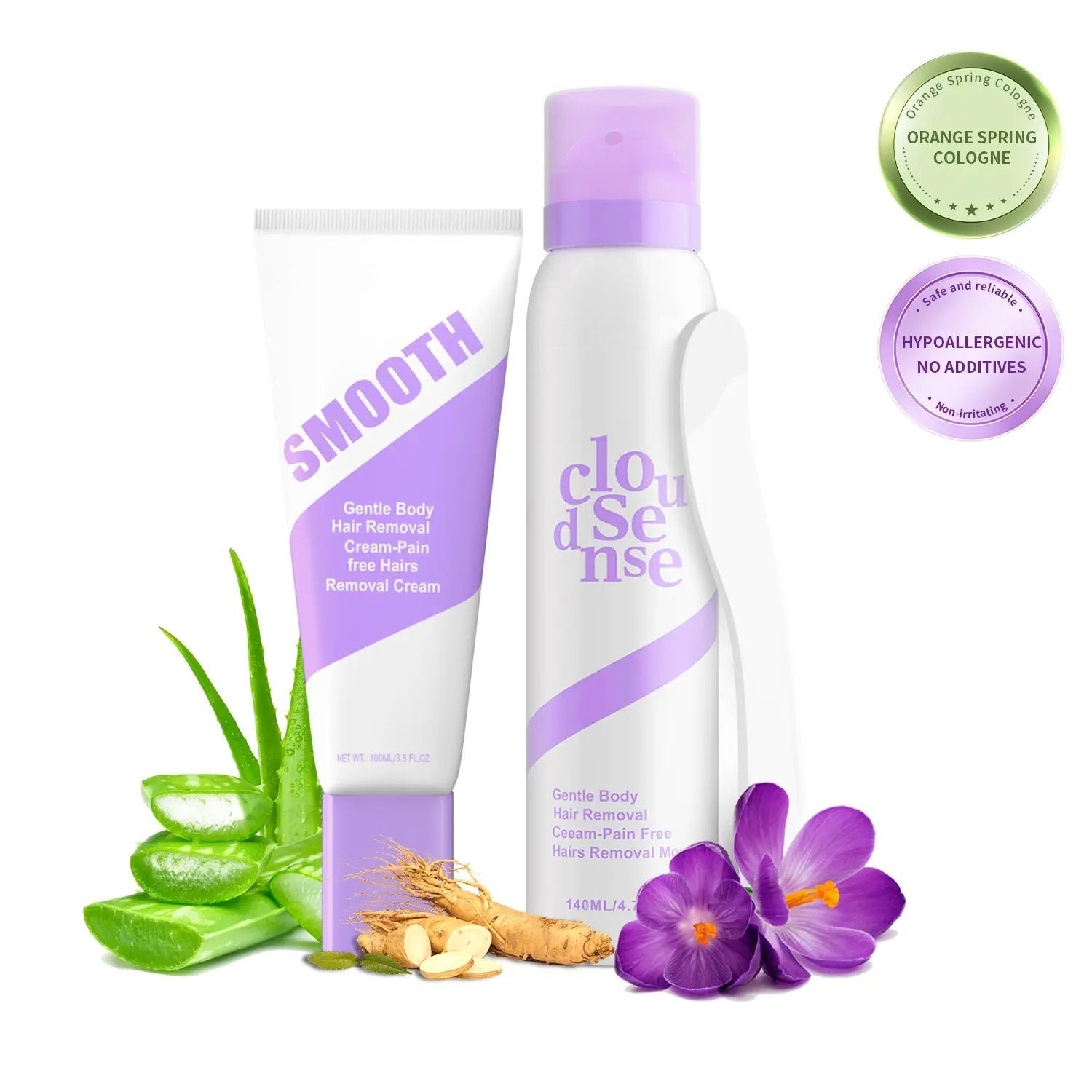 Gentle & Painless Hair Removal Cream Duo for Sensitive Skin
